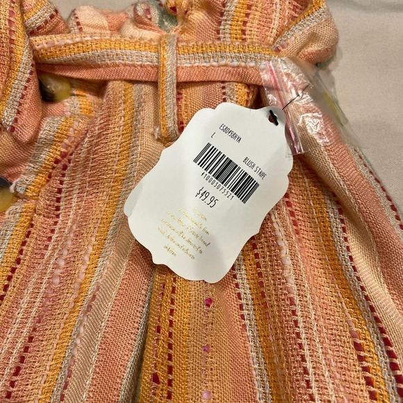 Alter’d State Rayon Knit Button Down Stripe Skirt Paper Bag Waist Size Large - Picture 8 of 11